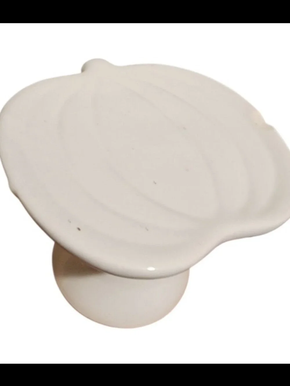 White Ceramic Pumpkin Cupcake Stand - Festive Fall Party Halloween Decoration